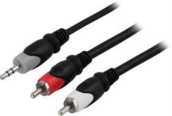 Adapter, Cable,   2x RCA male - Minitele 3,5mm