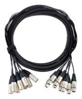 Cable, Microphone, 5 m, 8x XLR3, Marked white