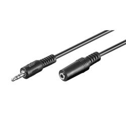 Cable, Minitele 3,5mm male - female, 3m