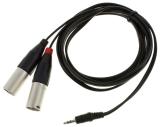 Adaptor, Minitele 3,5mm - 2  x XLR male, 3m