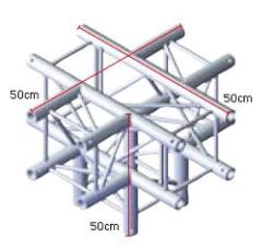 Truss FD34  5-vägs, X hörn + ben ner Milos