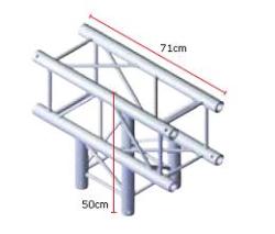 Truss FD34 3-way Corner, T-Corner, 71cm, Milos