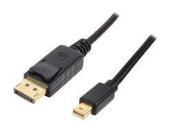 Adaptor, Mini DisplayPort male - DisplayPort male