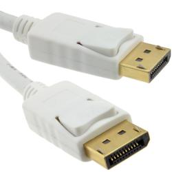 Cable DisplayPort, White Male - Male 2m, Green