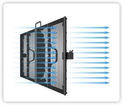 LED Cabinet,  Gloshine Vanish series 3.9x7.8 mm Outdoor Transparent